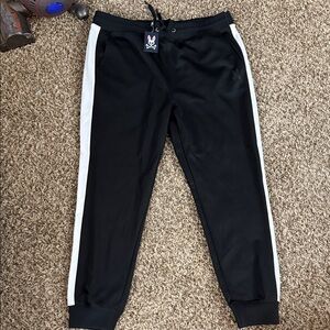 Psycho Bunny NWT XXXL Black and White Track Pants $ 125